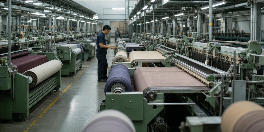 Textile manufacturing floor